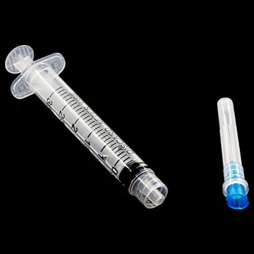 15Pack 3ml/cc Plastic Measurement Syringes and 23Ga for Scientific Labs, Industrial Adhesives, Pet and Animal Injector, Individually Package - style: 15 Pack - 3ml 23G 1.0 Inch