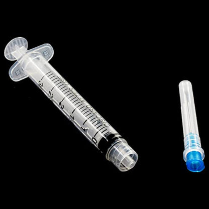 15Pack 3ml/cc Plastic Measurement Syringes and 23Ga for Scientific Labs, Industrial Adhesives, Pet and Animal Injector, Individually Package - style: 15 Pack - 3ml 23G 1.0 Inch