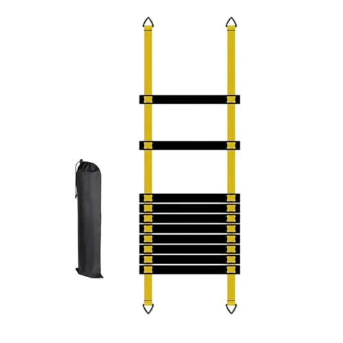 Training Ladder for Footwork Universal Portable Fitness Equipment | Soccer Practice Ladder for Athletes Track and Field Hockey Tennis Badminton - size: 5 meters
