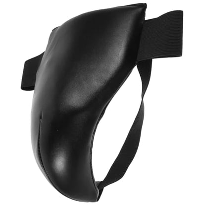 POPETPOP Sports Groin Guard Breathable Integrated Crotch Protector Wear-Resistant Training Groin Guard for Men and Martial Arts Taekwondo MMA Protective Gear Black L
