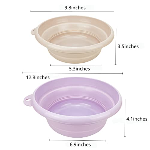 2Pack Collapsible Wash Basin Collapsible Dish Tub Portable Sink,Space Saving for Dishing, Fruit, and Camping, Hiking and Home