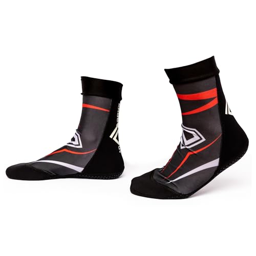 KO Sports Gear Grip Socks for Wrestling, BJJ & MMA, Closed-Toe Non-Slip Socks with Rubber Sole for Mats, Yoga, Home, Hospital - size: 12