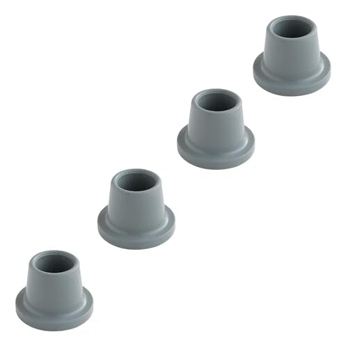 4-Pack Shower Chair Leg Caps, Replacement Rubber Feet for Bath Seats/Commodes and Transfer Benches, Non-Slip Rubber Suction Cup Feet with 1-1/8 in