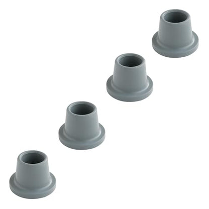 4-Pack Shower Chair Leg Caps, Replacement Rubber Feet for Bath Seats/Commodes and Transfer Benches, Non-Slip Rubber Suction Cup Feet with 1-1/8 in
