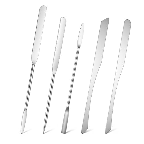 5 Pcs Makeup Spatula, 6"Lab Spatula Double Ended Foundation Spatulas