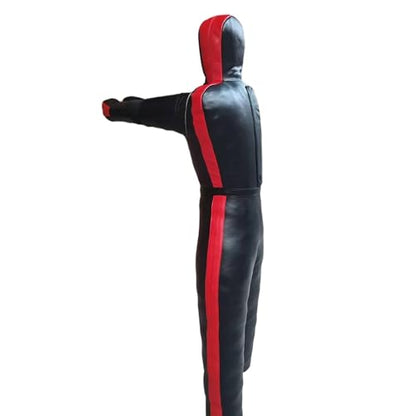 Boxing Dummy Wrestling Dummy for Kids Punching Dummy Judo Grappling Dummy Unfilled PU Leather for Karate Home Exercise