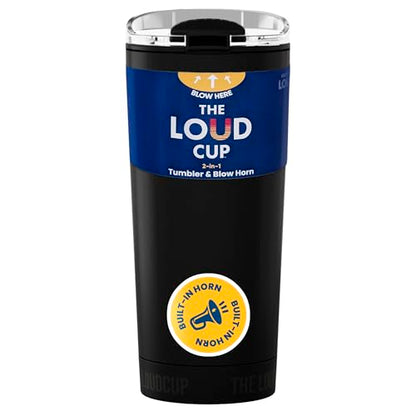 The LoudCup 16 oz 2-in-1 Water Bottle & Noisemaker, Jet Black - color: Jet Black, size: 16 Ounces