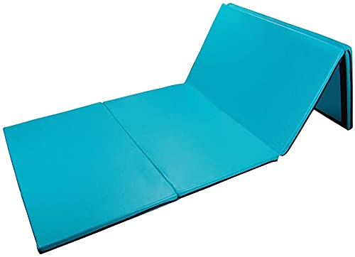 Polar Aurora 4'x8'x2 Thick Folding Gymnastics Exercise Mat Aerobics Stretching Yoga Mats - color: Blue-green