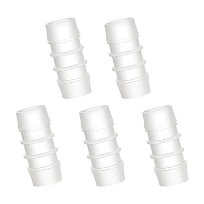 Plastic Hose Barb Fitting, 1" x 1" Barbed Splicer Mender Joint Adapter Union Fitting (Pack of 5) - size: 1 Inch