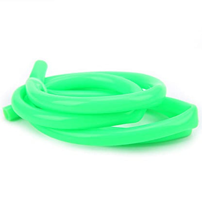 Aquarium Tubing, Silicone Pipes External Silicone Extension Hose Pipe Peristaltic Pump Tube Rubber Tubing Hydraulic Equipment Green (6.4mm*9.6mm)