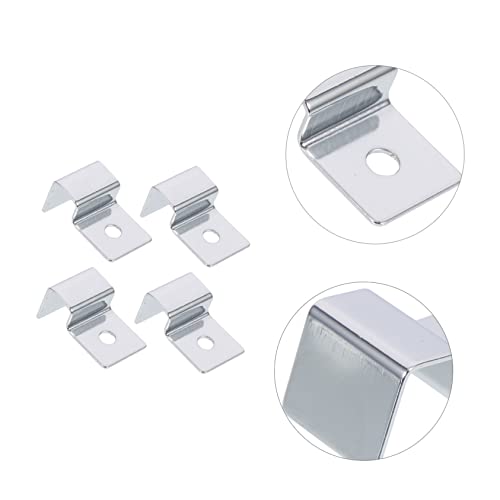 4Pcs Stainless Steel Aquarium Lid Support Clips Sturdy Fish Tank Cover Brackets for Easy Maintenance and Cleaning Compatible with Thick Glass Tanks