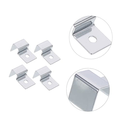 4Pcs Stainless Steel Aquarium Lid Support Clips Sturdy Fish Tank Cover Brackets for Easy Maintenance and Cleaning Compatible with Thick Glass Tanks