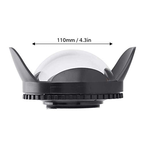 Sea frogs Dome Port Lens, 67mm Fisheye Wide Angle Lens Shade Underwater Camera Housing Case 60m Waterproof Underwater Dome Port Housing