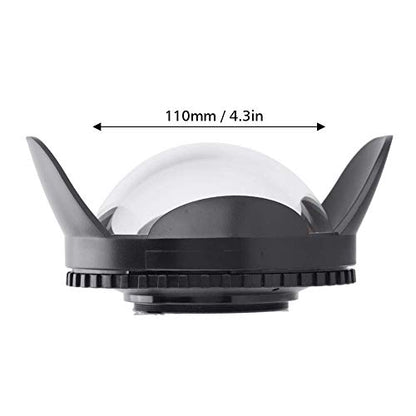 Sea frogs Dome Port Lens, 67mm Fisheye Wide Angle Lens Shade Underwater Camera Housing Case 60m Waterproof Underwater Dome Port Housing