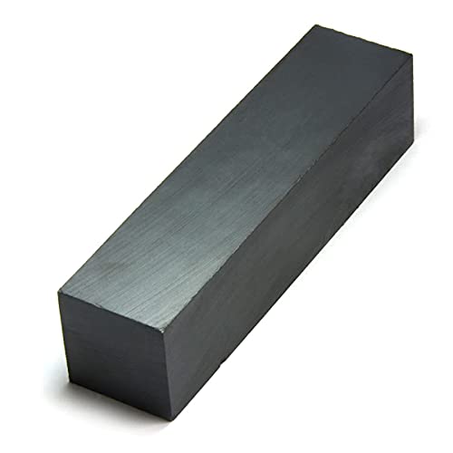 Ceramic Rectangular Square Magnets - Bulk Heavy Duty C8 Grade Rectangle Ferrite Block Magnet 1x1x4 Bar Magnet (Pack of 2)