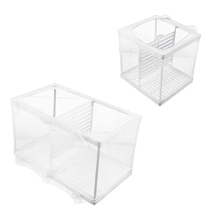 Garneck 2pcs Fish Breeder Net for Aquariums Separation Net Hatching Incubator Cups Easy to Install Fish Box for Fry and Shrimp Breeding