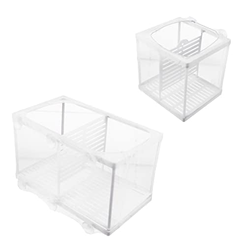 Garneck 2pcs Fish Breeder Net for Aquariums Separation Net Hatching Incubator Cups Easy to Install Fish Box for Fry and Shrimp Breeding