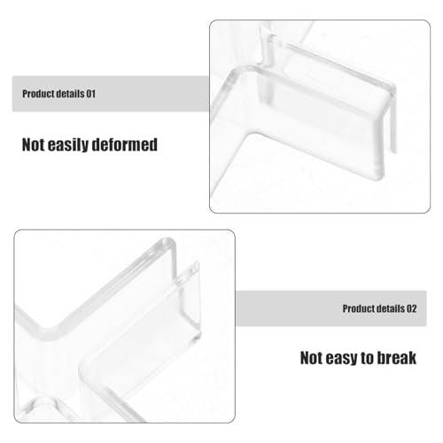 SOLUSTRE 10pcs Transparent Plastic Glass Clips for Easy Installation Fish Tanks and Display Cabinets Multi-functional Clamps for Shelves and Aquariums Flexible and Practical Design