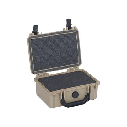 MEIJIA IP67 waterproof hard compact case,Customizable Fit Foam,8.12”x6.56”x 3.56”,Fit Use of Drones, Cameras,Equipments,lens (Desert Tan) - color: Desert Tan, size: 8.12x6.56x3.56inches