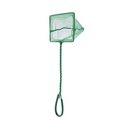 Aquarium Net,Fish Landing Net, Aquarium Fish Net Long Handle Aquarium Fish Fishing Net Portable Green Fishbowl Fishing Landing Net Floating Objects Clean Tools(6 inch)