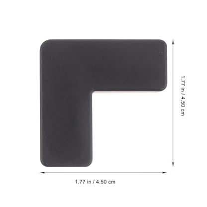 HANABASS 6pcs Silicone Fish Tank Corner Guards Black Medium Anti-Collision Protection Bumper for Aquarium and Pet Carrier Safety Edge Covers