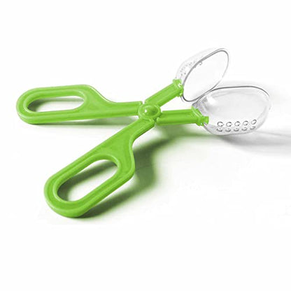 Reptile Feeding Clamp Reptile Poop Scoop Cage Fish Tank Cleaning Tools Green Feeding Tool Feeding Clamp Litter Clamp for Gecko Lizard Bearded Dragon