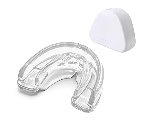 Youth Mouth Guard Football Sport Mouthguard, Premium Quality No Boiling Required，Suitable for Basketball, Wrestling, Taekwondo, Jujitsu and Karate - color: Colorless