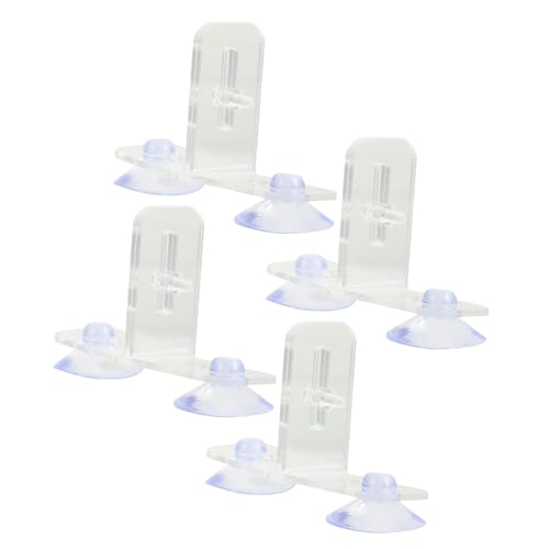 4 Sets Fish Tank Divider Clips Aquarium Separation Board with Suction Cups Insulation Divider for Mixed Breeding Easy Installation Transparent Design