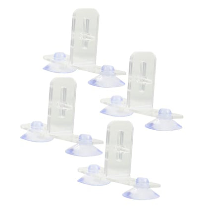 4 Sets Fish Tank Divider Clips Aquarium Separation Board with Suction Cups Insulation Divider for Mixed Breeding Easy Installation Transparent Design