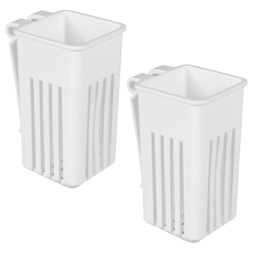 DONGKER Aquarium Plant Holder,2 PCS Hanging Aquatic Planted Pot Hydroponic Fixed Basket Wall Mounted Planting Bracket for up to 0.5" Thick Water Tanks Aquarium Decor