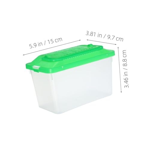 Happyyami 2pcs Portable Reptile Feeding Case Breeding Box for Small Pets Fish and Turtles Lightweight and User-Friendly Design for Travel and Transportation