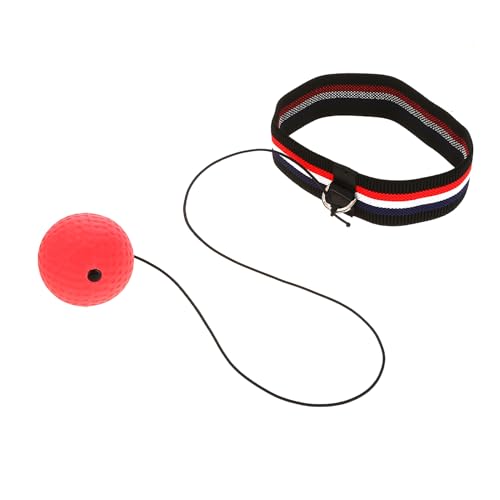 Adult Boxing Punch Exercise Ball Reflex Speed Training Head Band Equipment Lightweight Portable Great Accessory Boxing Training Black Red for Room Garden Park - size: E305-H04, style: E305-H04