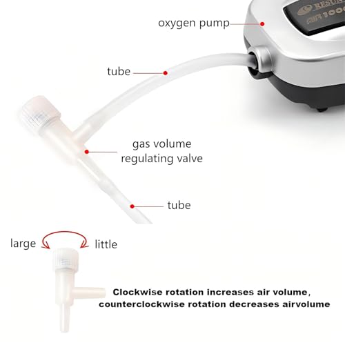 17ps Fish Tank Aquarium Aerator Pump Bubble Stone Accessories Set,6.5 feet Standard 1/5 Inch Aviation Tube, Air Pump Accessories with Air Stone, Check Valve, Suction Cup, Connector and Converter.