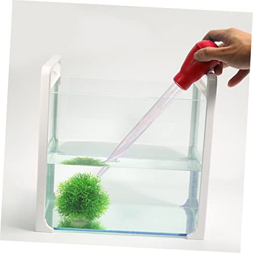 POPETPOP Aquarium Tools Pipette 50ml Manual Fish Tank Cleaner Red Practical Aquarium Waste Tool