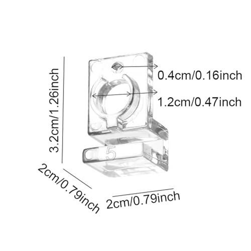 Clear Aquarium Lid Clamps Set - 30 Pieces, for 5mm