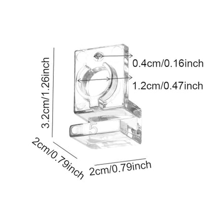 Clear Aquarium Lid Clamps Set - 30 Pieces, for 5mm