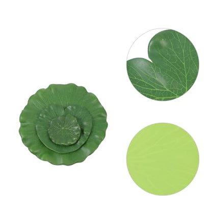 10pcs Artificial Lotus Leaves Aquarium Floating Decor, Realistic 10cm-28cm Simulation Water Pond Plant for Fish Tank and Home Garden Display
