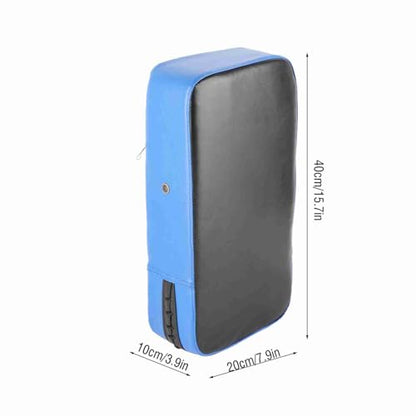 Taekwondo Kicking Strike Pad | Handheld Punching Target for Boxing/Martial Arts Training | High - Strength Nylon Rope Sealing | PU Leather & Foam Padding | 40x20x10cm (Blue)
