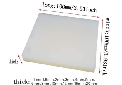 10PCS Silicone Rubber Sheets 100x100mm(1-20mm Thick),Heat Resistant Waterproof, Food Grade Non-Slip Mats for DIY Gaskets, Crafts, Kitchen & Industrial Use(100mm*100mm*4mm) - size: 100mm*100mm*4mm