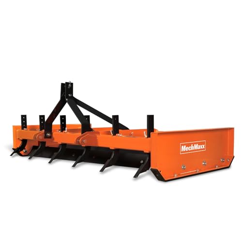 84" Heavy Duty Tractor Land Leveler Land Plane Scraper Grader Attachment with 6 Shanks 3 Point Hitch,Cat. 1, 30-60HP, Model LP84