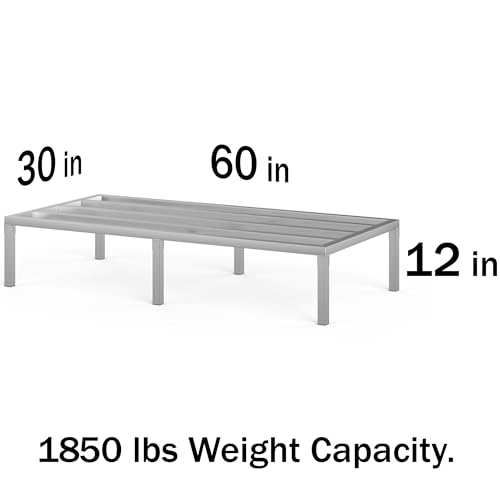 60" Long x 30" Wide | Height: 12" Off The Floor Aluminum Dunnage Rack | Storage in Restaurant, Kitchens and Garages and More! - size: 60" Long x 30" Wide | Height: 12" Off The Floor