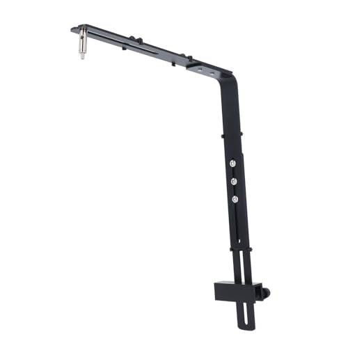 Aquarium Light Riser, Aquarium Light Bracket, Aluminum Alloy High Adjustable Aquarium Light Holder,Fish LED Aquarium Light Stand for Hanging Lamp (Black)