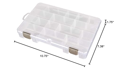 ArtBin 4006AB Medium Solutions Box with Dividers, Art & Craft Organizer, [1] Plastic Storage Case, Clear
