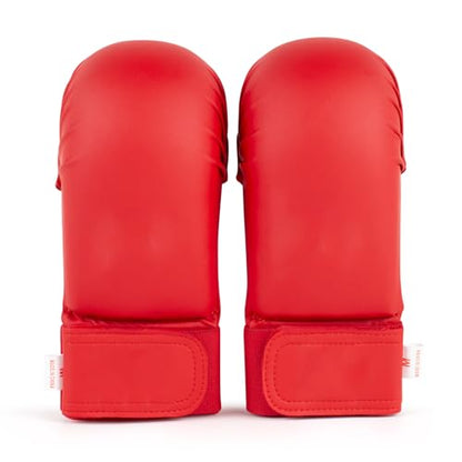 Premium Karate Boxing Gloves for Men & Women - color: Red, size: Small