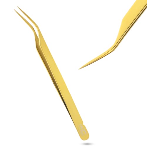 My Lash Tools New Isolation Lash Tweezers For Eyelash Extensions Best for Individual Isolation & Classic Lashes Japanese Stainless Steel Lightweight Precision Lashing Twisers (Gold) - color: Gold