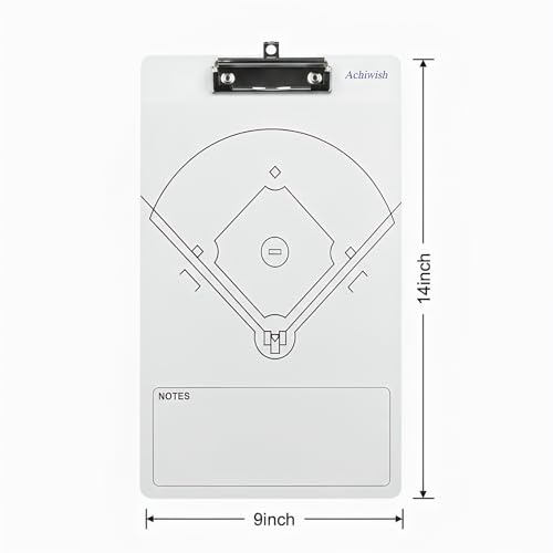 Baseball Clipboard for Coaches, Double-Sided Dry Erase Board - style: Baseball