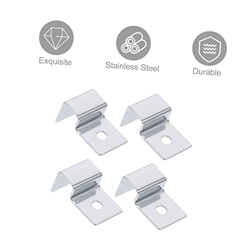 BESPORTBLE 20pcs Stainless Steel Fish Tank Lid Supports Aquarium Cover Holders for Glass Tanks Easy Installation Suitable for Various Aquatic Environments Elegant Design