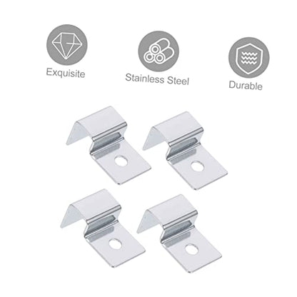 BESPORTBLE 20pcs Stainless Steel Fish Tank Lid Supports Aquarium Cover Holders for Glass Tanks Easy Installation Suitable for Various Aquatic Environments Elegant Design