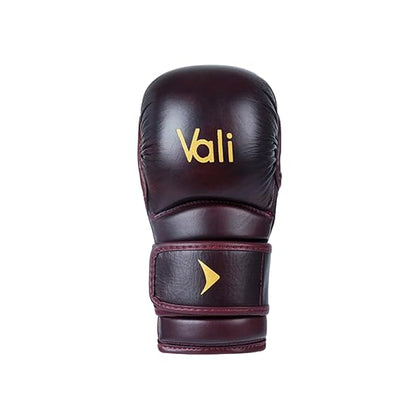 Vali Lancer Leather Hybrid MMA Sparring Gloves 7oz - color: Red, size: 7oz