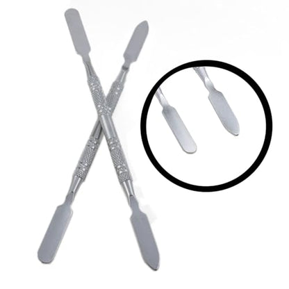 Stainless Steel lab mini Double-Ended Spatula Double-Ended Spatula semi-Miniature Spatula Cone Arrow end 4.7 inches Flat end 4pcs (4.7inch)